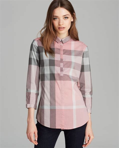burberry brit pink shirt